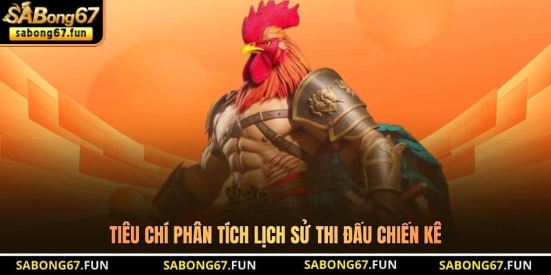 Tiêu chí phân tích lịch sử thi đấu chiến kê Tiêu chí phân tích lịch sử thi đấu chiến kê
